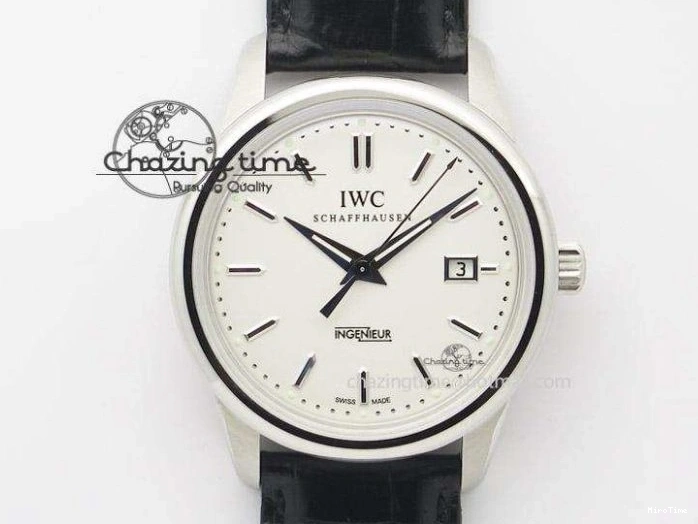 MIROTIME 0421 Vibrant Mark XVIII IW327001 SS M+F 1:1 Best Edition Black Dial on Black Leather Strap A 7055